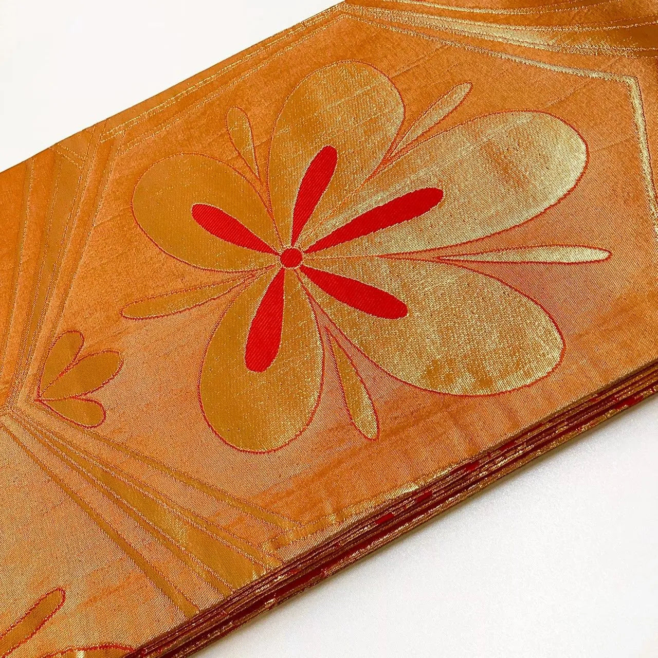 6658# Japanese Vintage Fukuro Obi Belt Kimono Fabric Silk Traditional