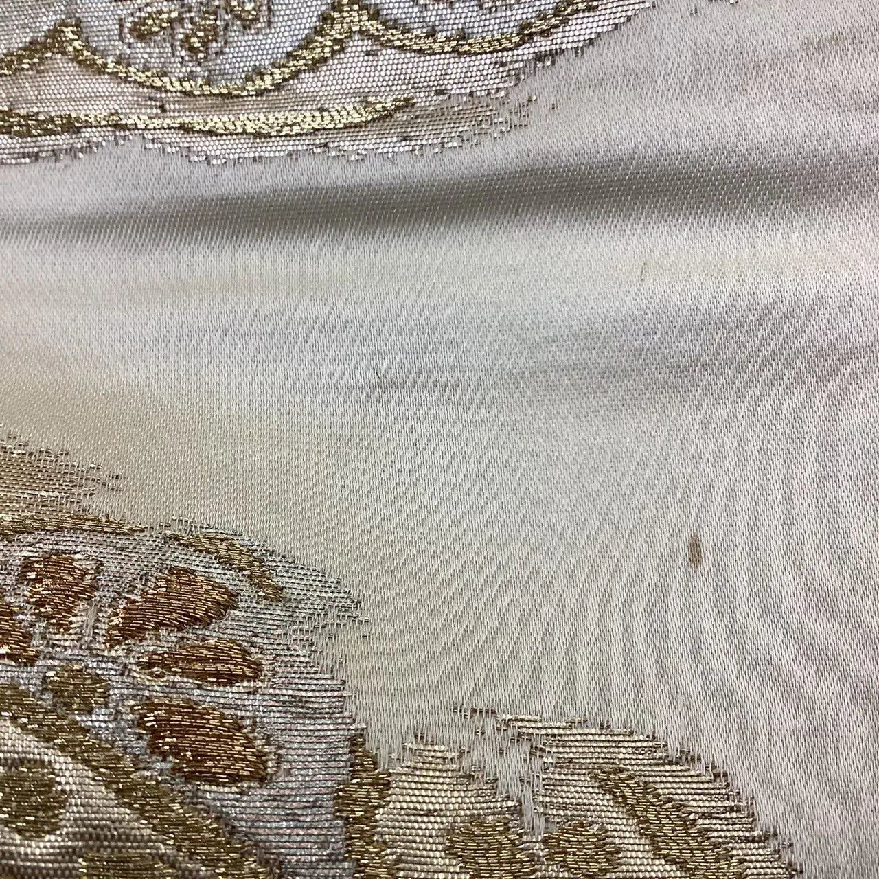 6661# Japanese Vintage Fukuro Obi Belt Kimono Fabric Silk Traditional 　