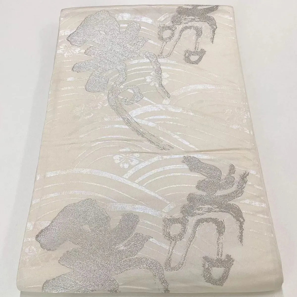 6645# Japanese Vintage Fukuro Obi Belt Kimono Fabric Silk Traditional