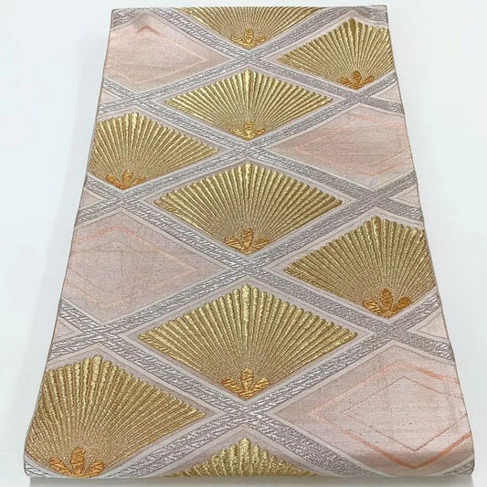 6646# Japanese Vintage Fukuro Obi Belt Kimono Fabric Silk Traditional