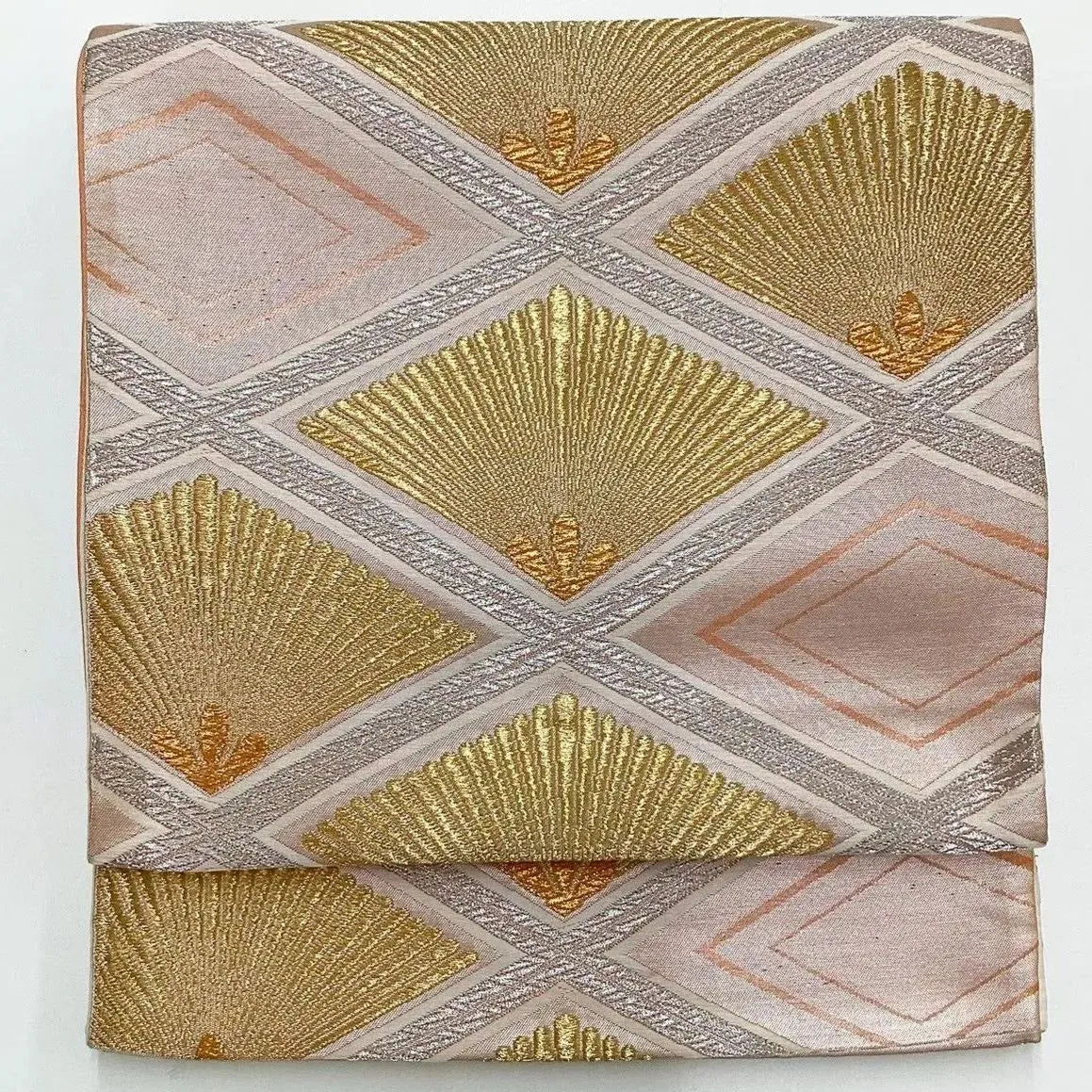 6646# Japanese Vintage Fukuro Obi Belt Kimono Fabric Silk Traditional