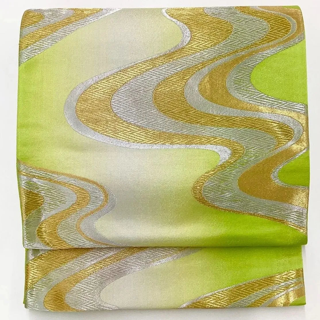 6648# Japanese Vintage Fukuro Obi Belt Kimono Fabric Silk Traditional