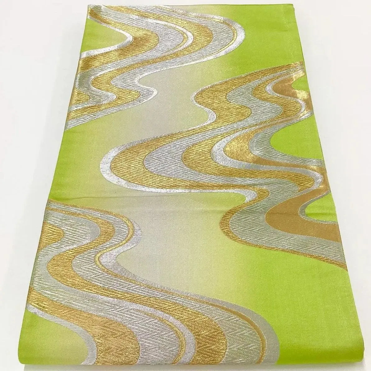 6648# Japanese Vintage Fukuro Obi Belt Kimono Fabric Silk Traditional