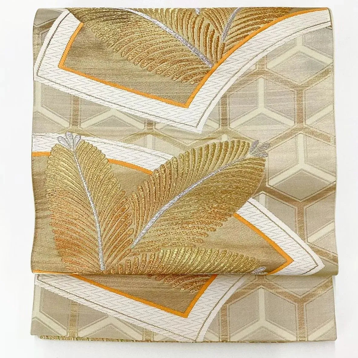 6650# Japanese Vintage Fukuro Obi Belt Kimono Fabric Silk Traditional Untailored