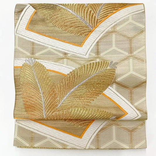 6650# Japanese Vintage Fukuro Obi Belt Kimono Fabric Silk Traditional Untailored