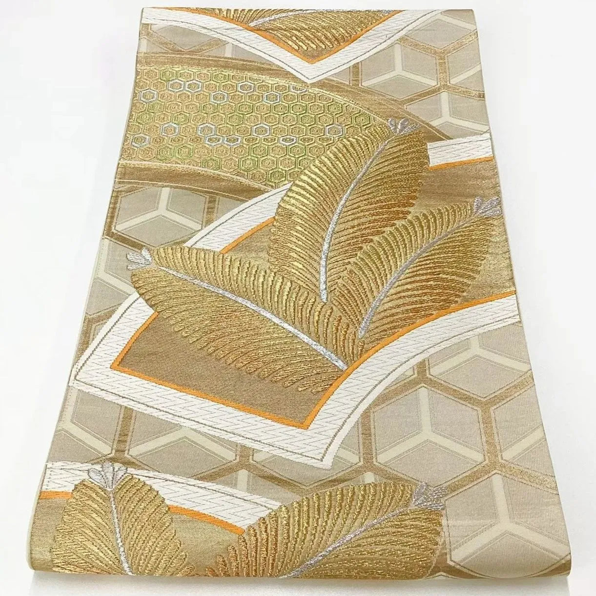 6650# Japanese Vintage Fukuro Obi Belt Kimono Fabric Silk Traditional Untailored