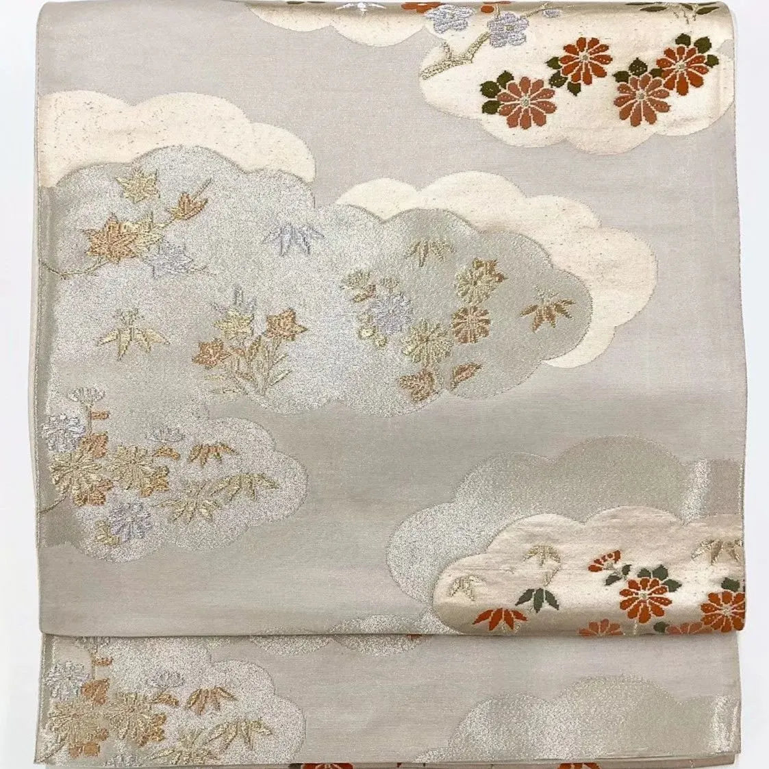 6653# Japanese Vintage Fukuro Obi Belt Kimono Fabric Silk Traditional