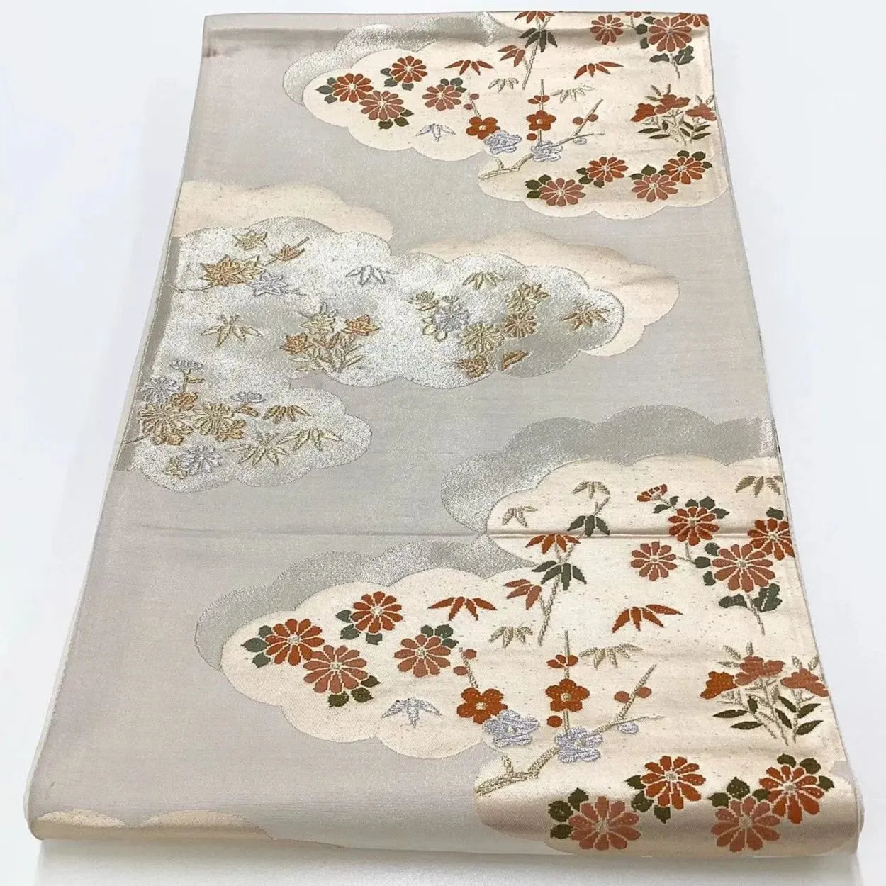 6653# Japanese Vintage Fukuro Obi Belt Kimono Fabric Silk Traditional