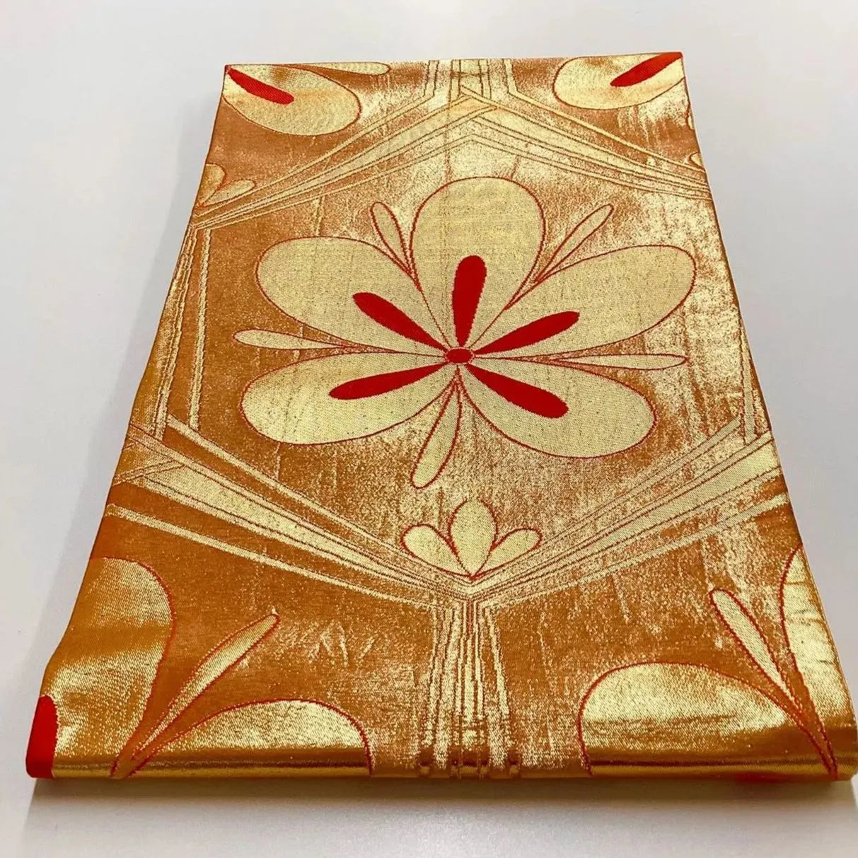 6658# Japanese Vintage Fukuro Obi Belt Kimono Fabric Silk Traditional