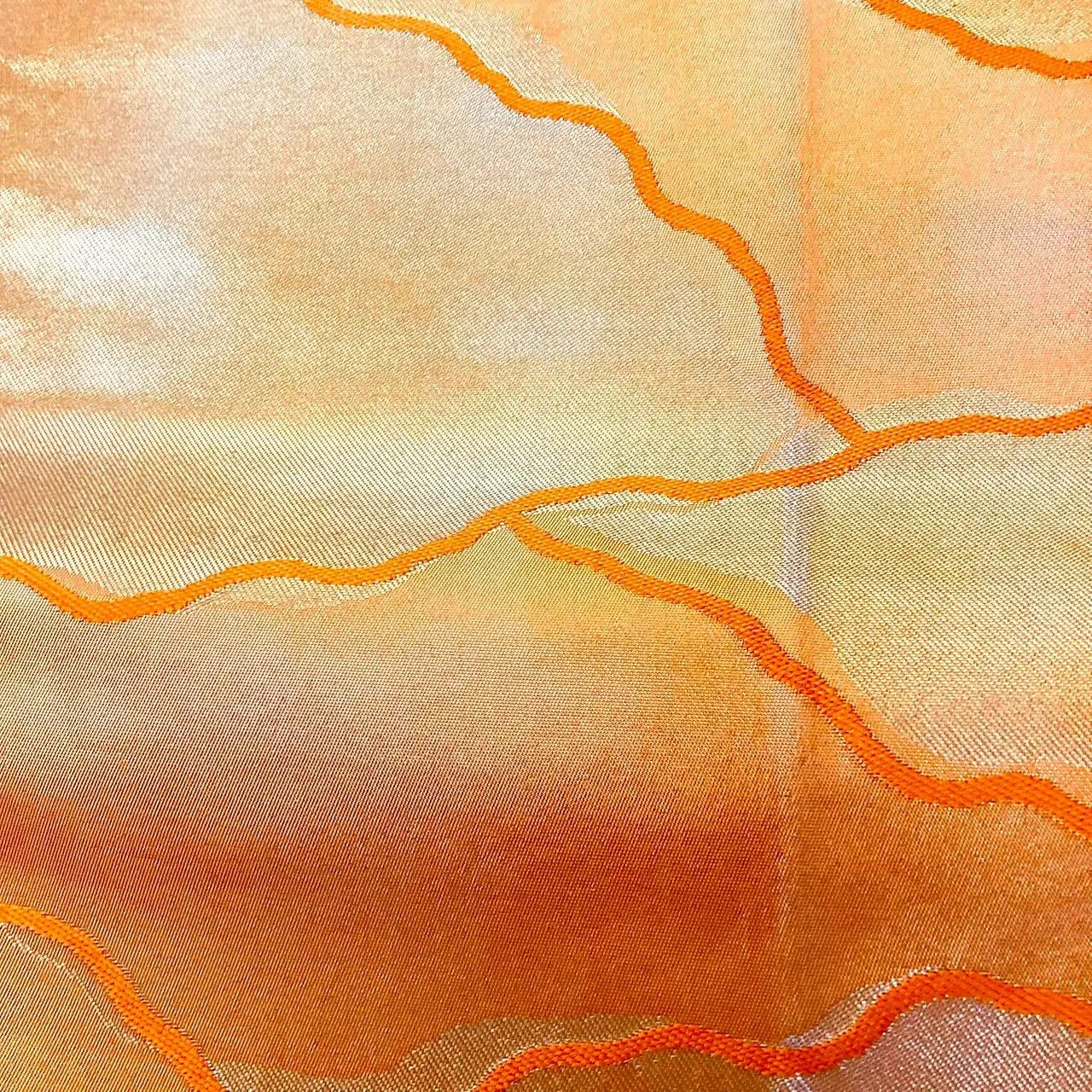 6665# Japanese Vintage Fukuro Obi Belt Kimono Fabric Silk Traditional