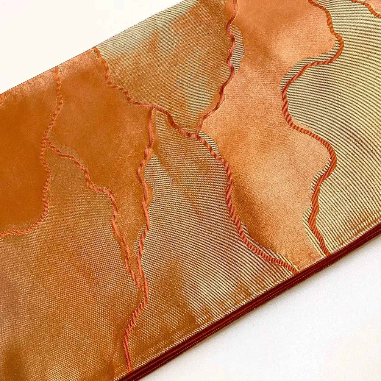 6665# Japanese Vintage Fukuro Obi Belt Kimono Fabric Silk Traditional