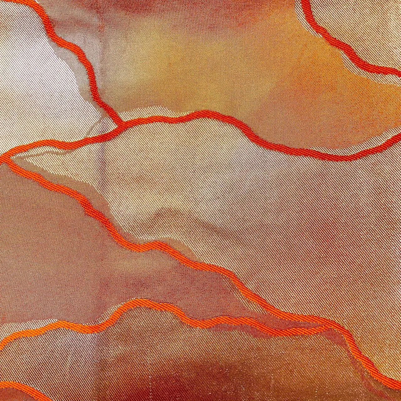 6665# Japanese Vintage Fukuro Obi Belt Kimono Fabric Silk Traditional