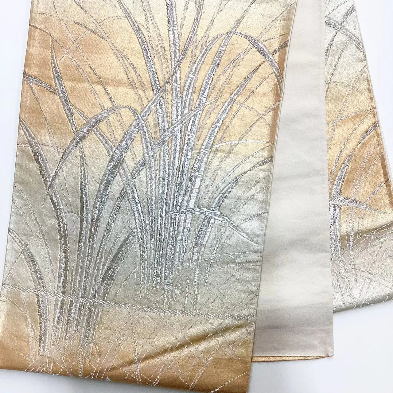 6666# Japanese Vintage Fukuro Obi Belt Kimono Fabric Silk Traditional