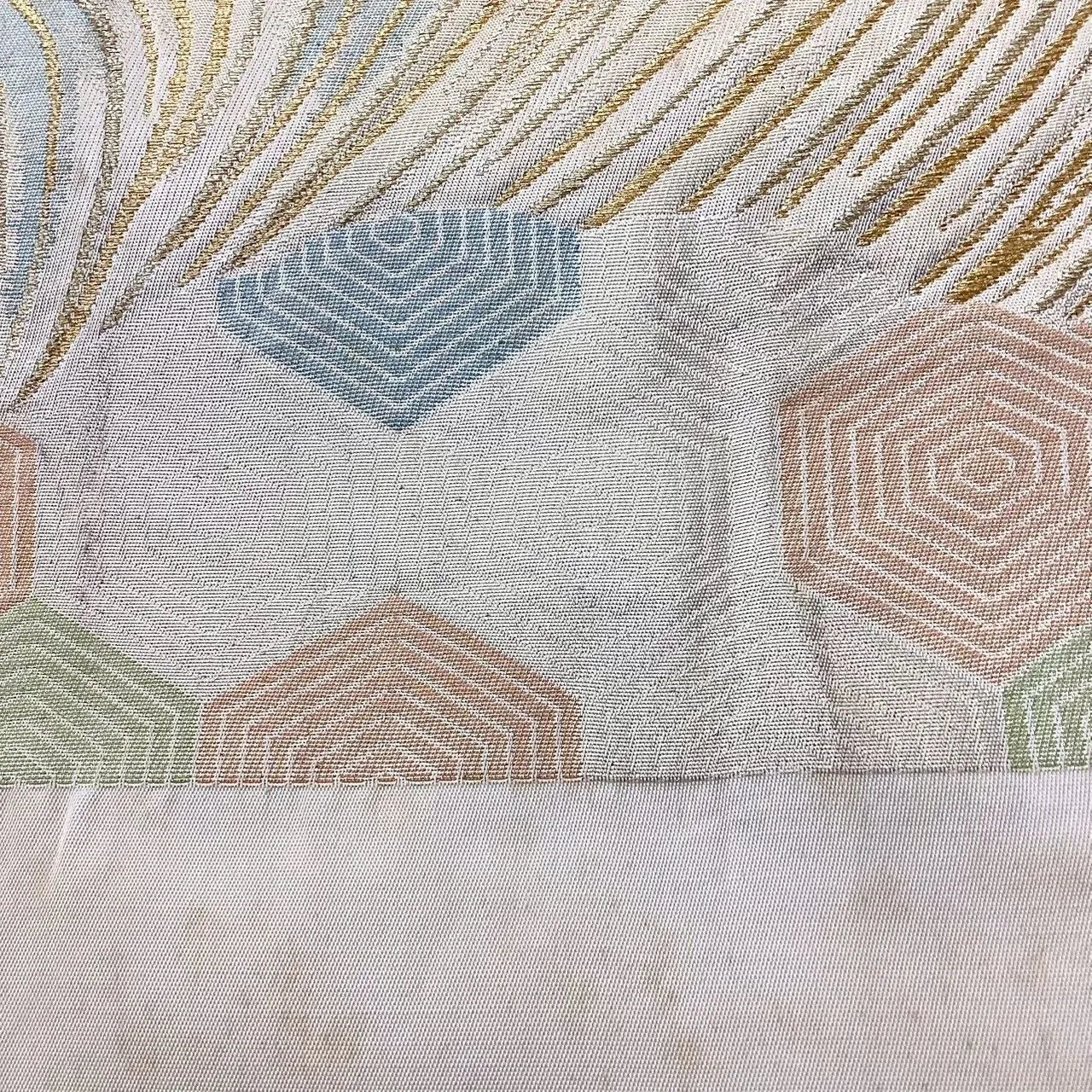 6671# Japanese Vintage Fukuro Obi Belt Kimono Fabric Silk Traditional