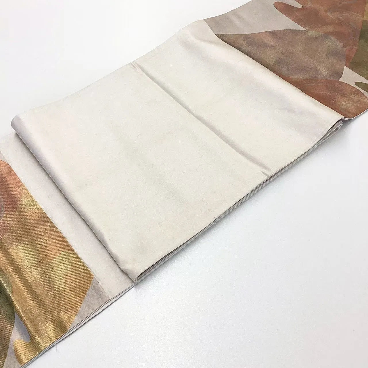 6673# Japanese Vintage Fukuro Obi Belt Kimono Fabric Silk Traditional Gold