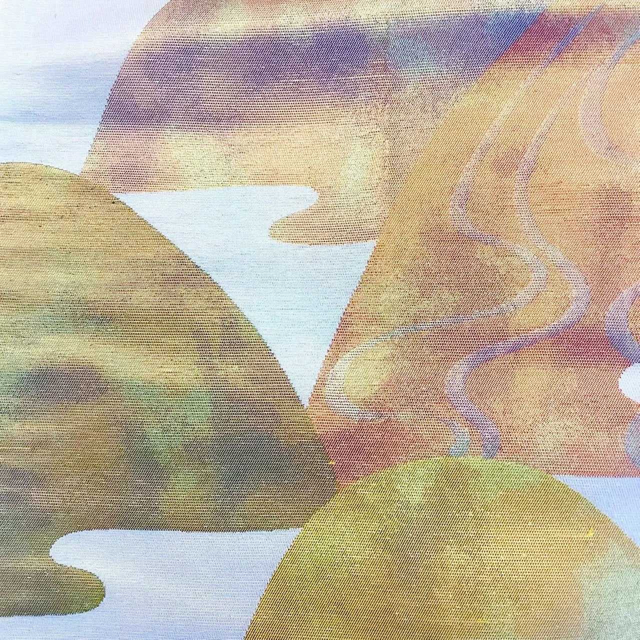 6673# Japanese Vintage Fukuro Obi Belt Kimono Fabric Silk Traditional Gold