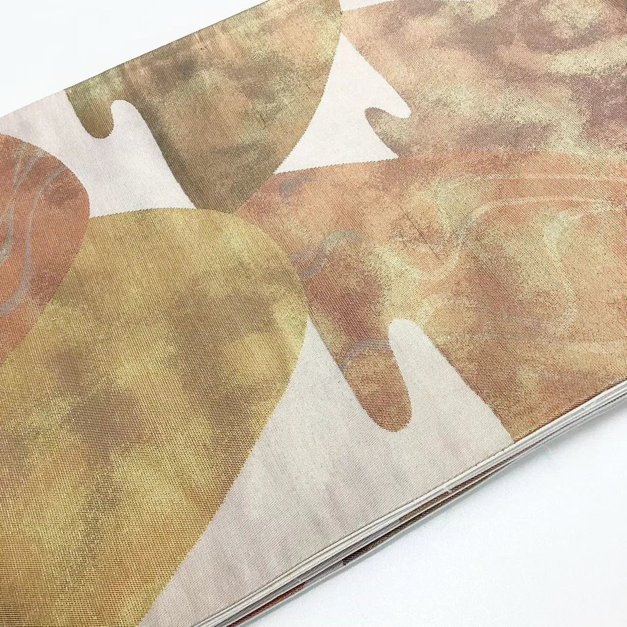 6673# Japanese Vintage Fukuro Obi Belt Kimono Fabric Silk Traditional Gold