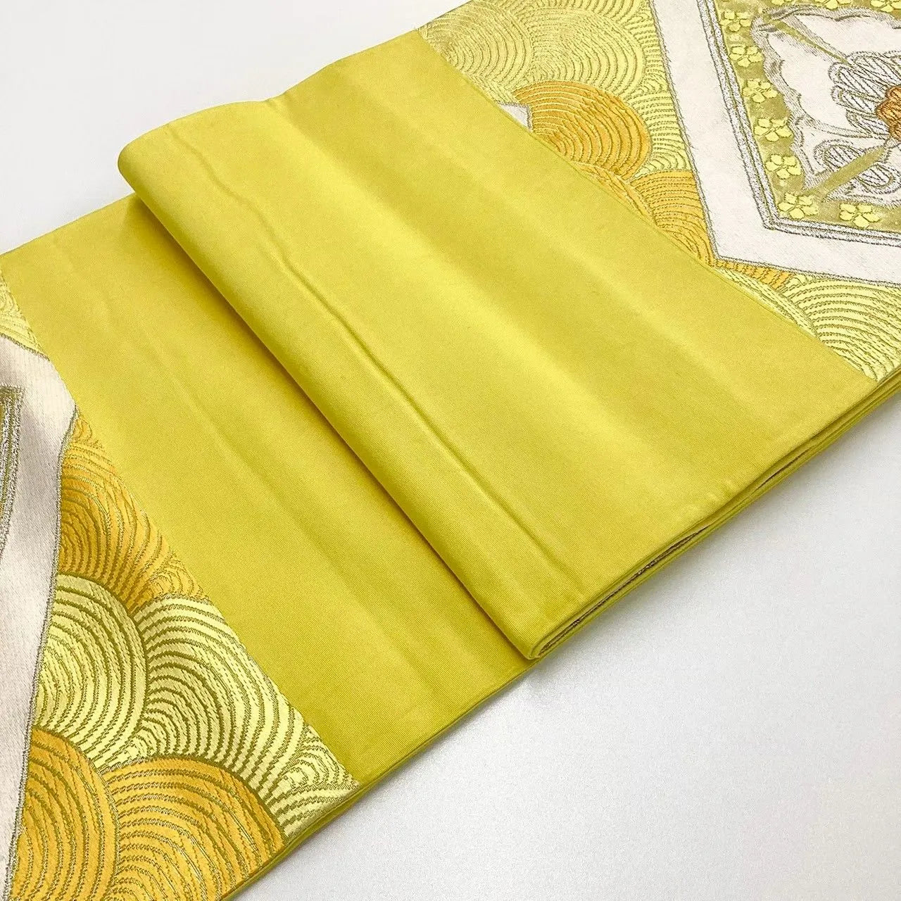 6675# Japanese Vintage Fukuro Obi Belt Kimono Fabric Silk Traditional