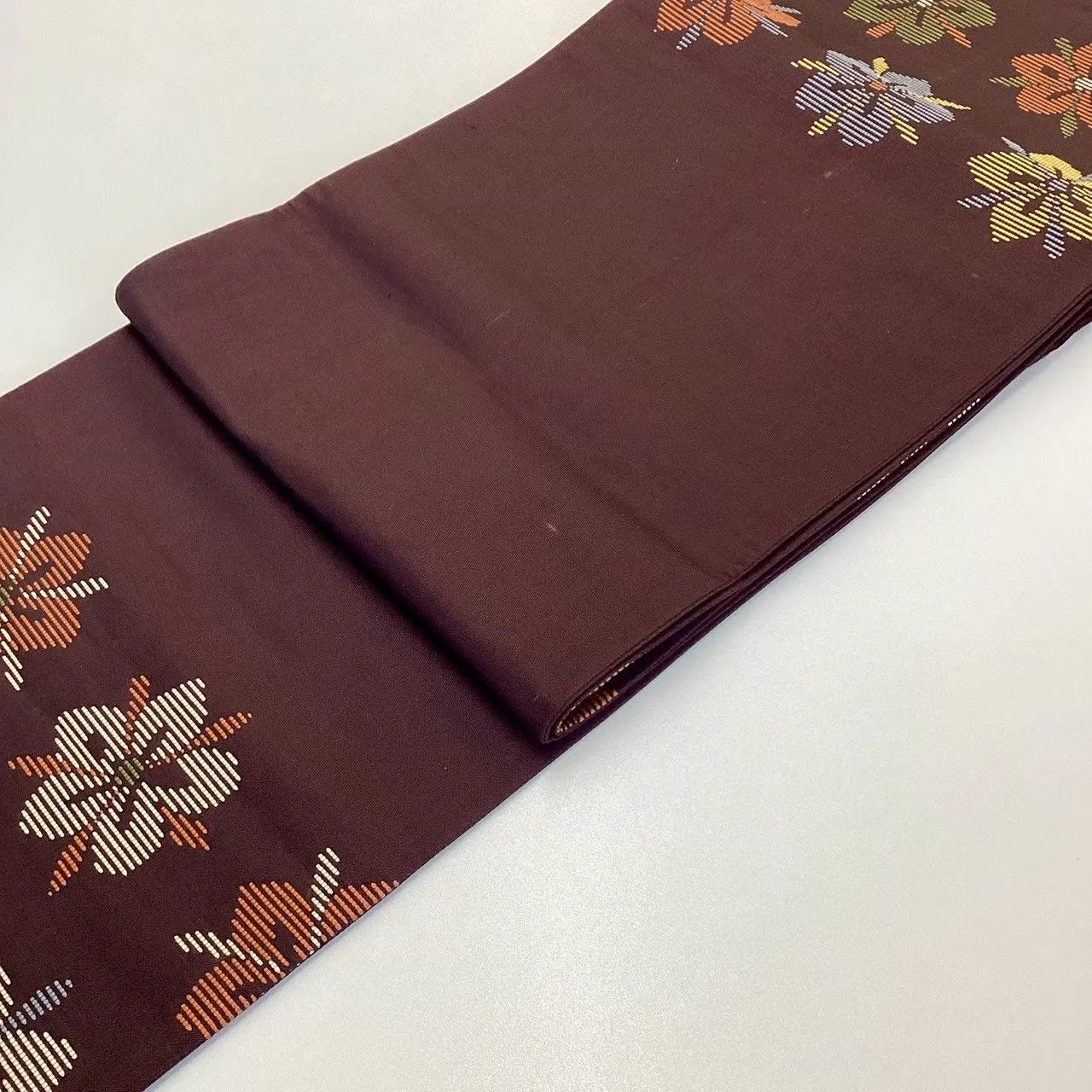 6682# Japanese Vintage Fukuro Obi Belt Kimono Fabric Silk Traditional