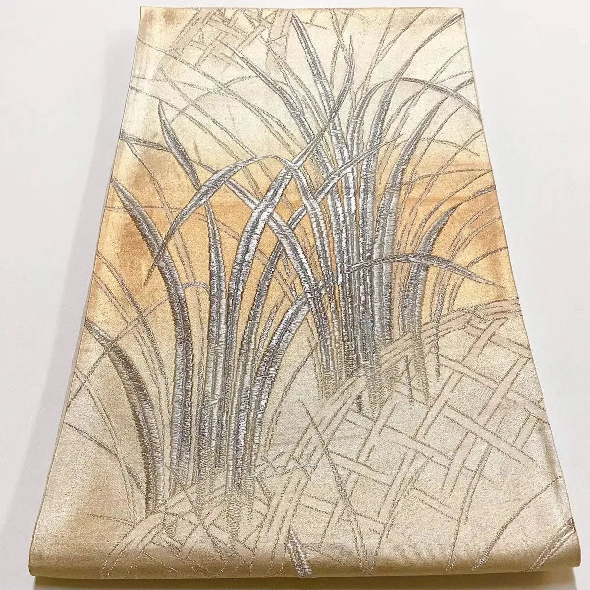 6666# Japanese Vintage Fukuro Obi Belt Kimono Fabric Silk Traditional