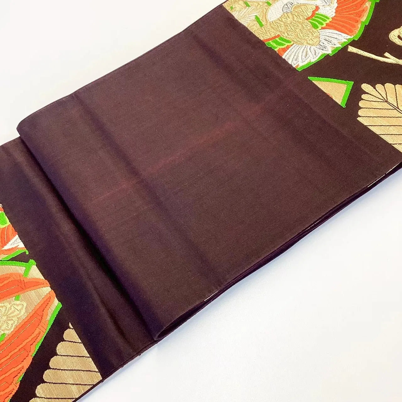 6685# Japanese Vintage Fukuro Obi Belt Kimono Fabric Silk Traditional