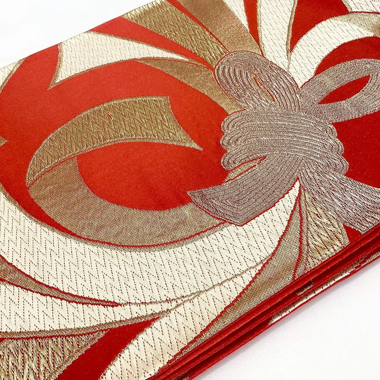 6691# Japanese Vintage Fukuro Obi Belt Kimono Fabric Silk Traditional