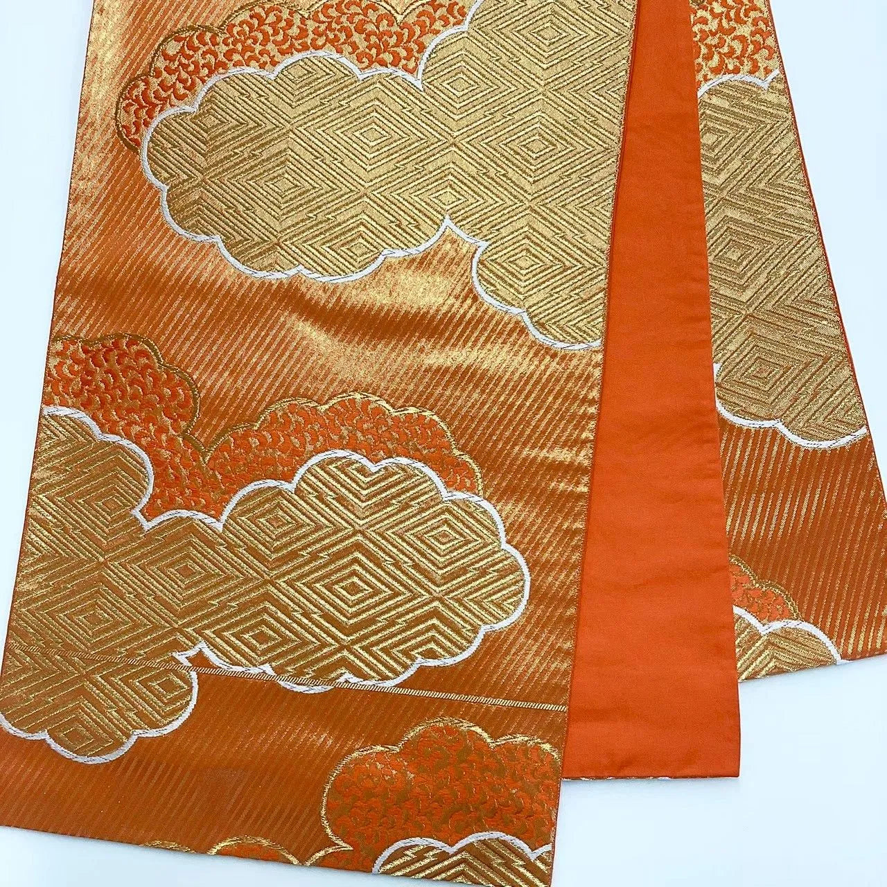 6692# Japanese Vintage Fukuro Obi Belt Kimono Fabric Silk Traditional