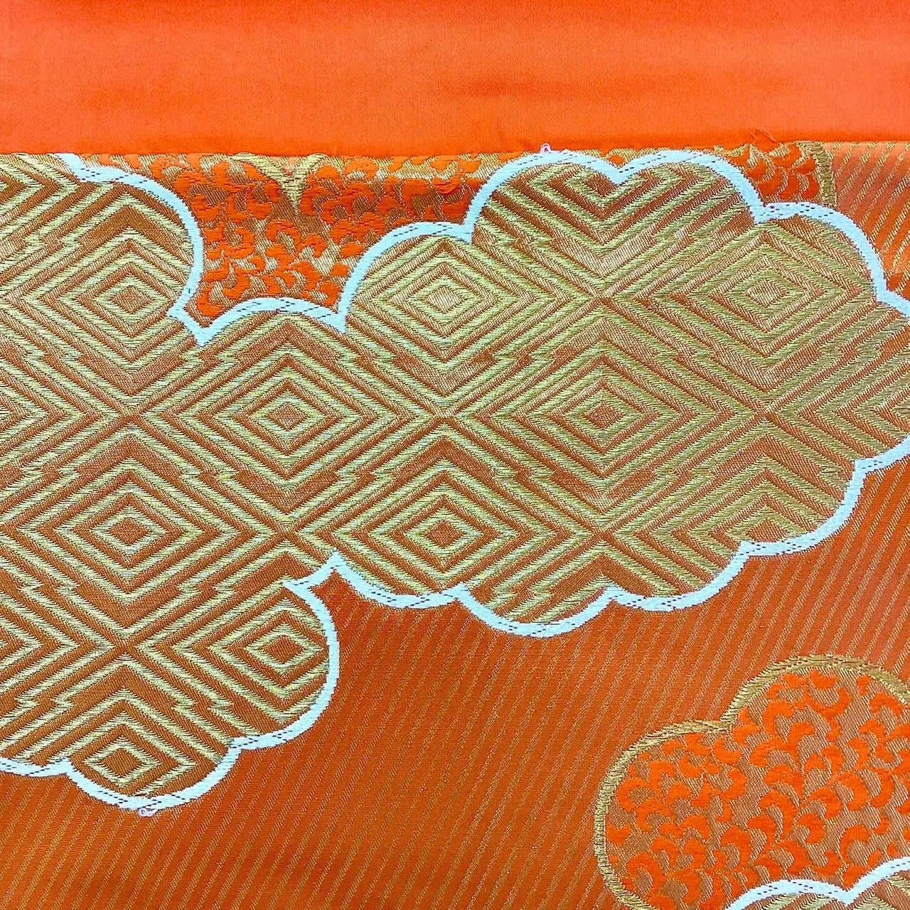 6692# Japanese Vintage Fukuro Obi Belt Kimono Fabric Silk Traditional