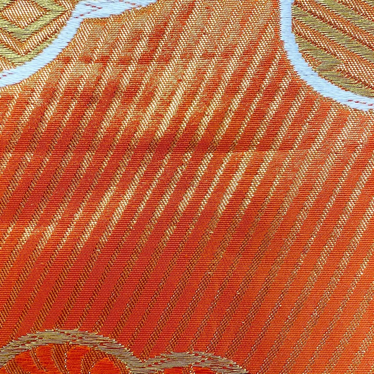 6692# Japanese Vintage Fukuro Obi Belt Kimono Fabric Silk Traditional