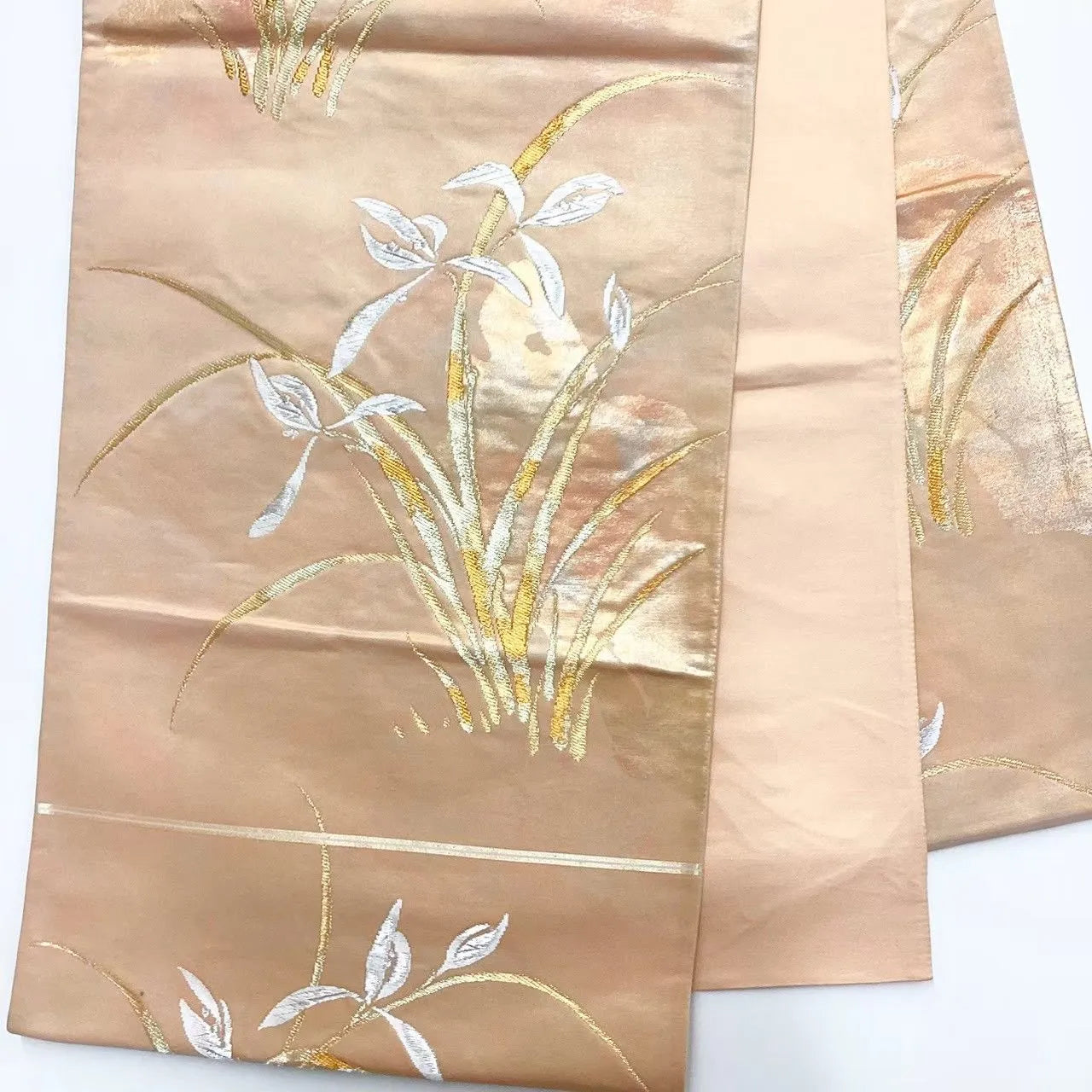 6697# Japanese Vintage Fukuro Obi Belt Kimono Fabric Silk Traditional Untailored