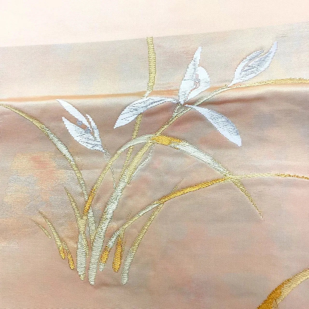 6697# Japanese Vintage Fukuro Obi Belt Kimono Fabric Silk Traditional Untailored