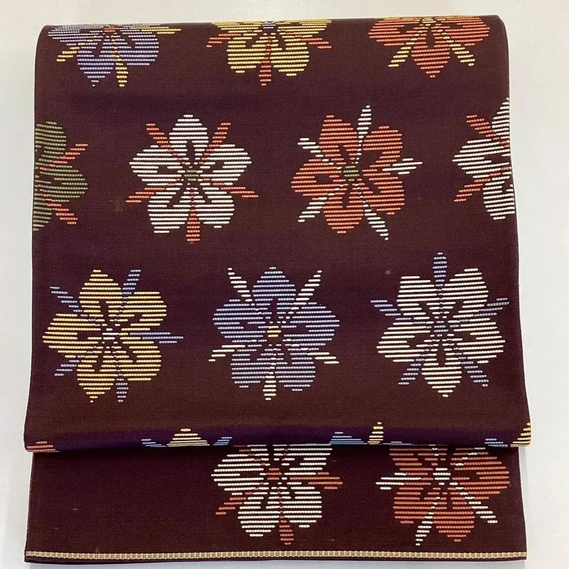 6682# Japanese Vintage Fukuro Obi Belt Kimono Fabric Silk Traditional