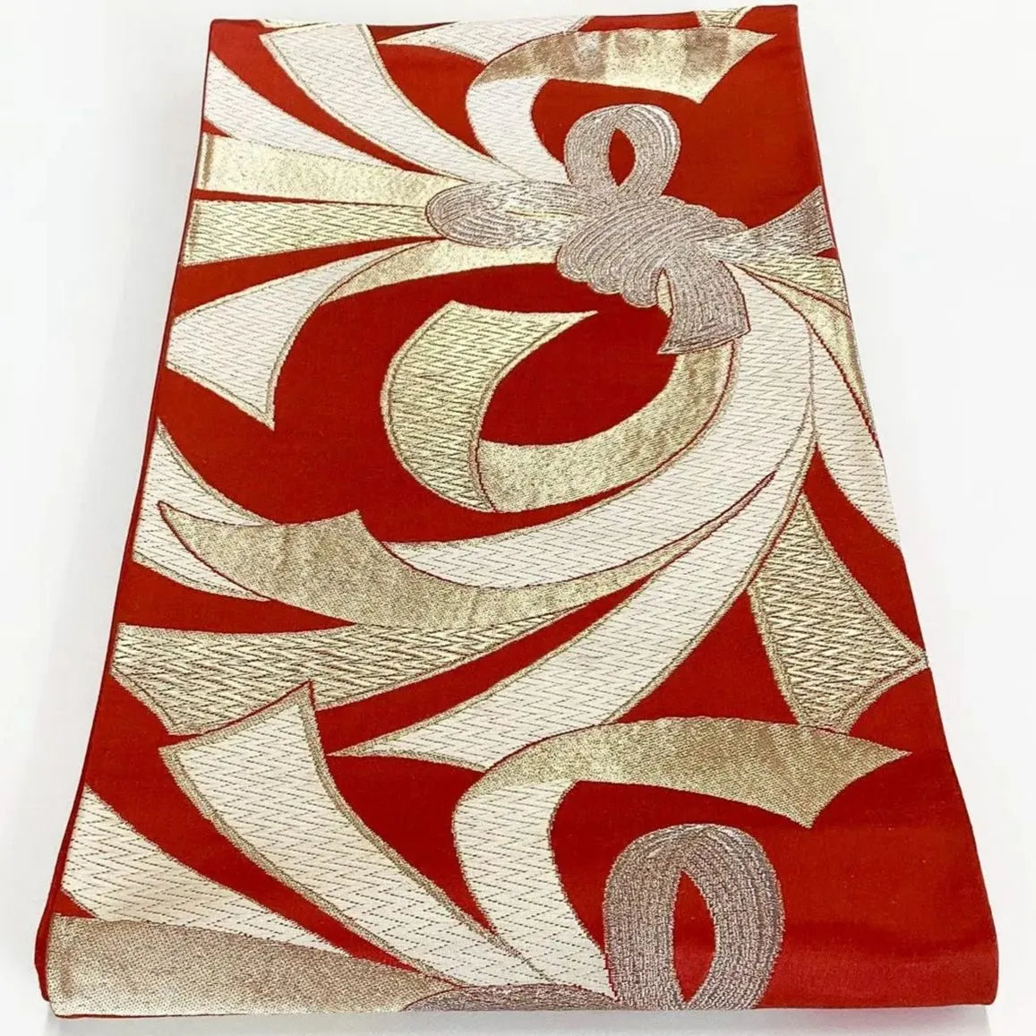 6691# Japanese Vintage Fukuro Obi Belt Kimono Fabric Silk Traditional