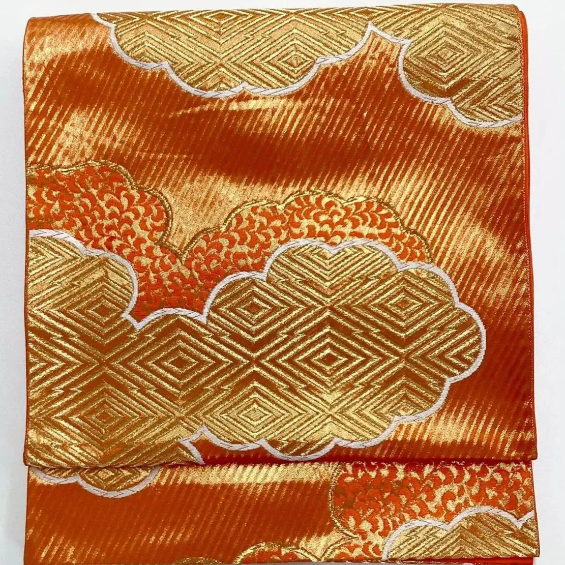 6692# Japanese Vintage Fukuro Obi Belt Kimono Fabric Silk Traditional
