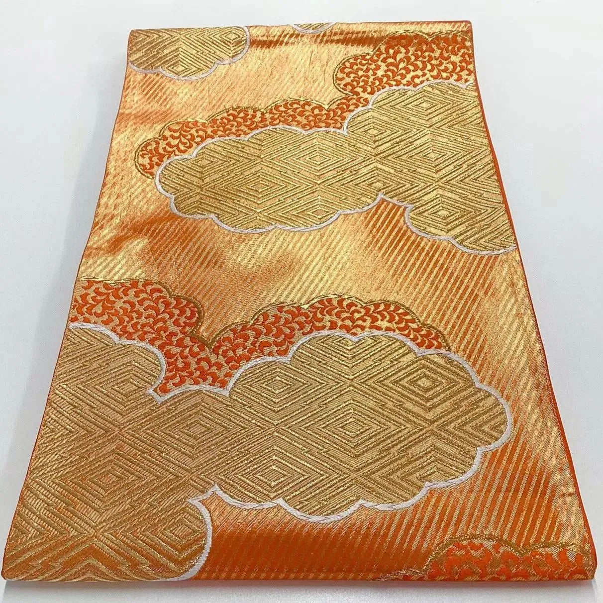 6692# Japanese Vintage Fukuro Obi Belt Kimono Fabric Silk Traditional