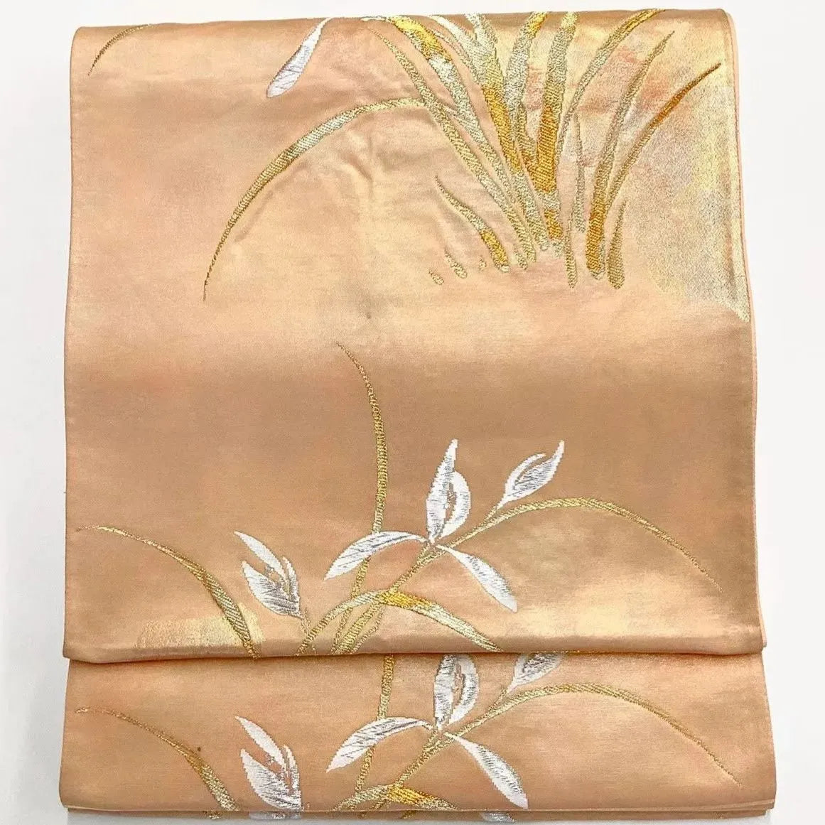 6697# Japanese Vintage Fukuro Obi Belt Kimono Fabric Silk Traditional Untailored