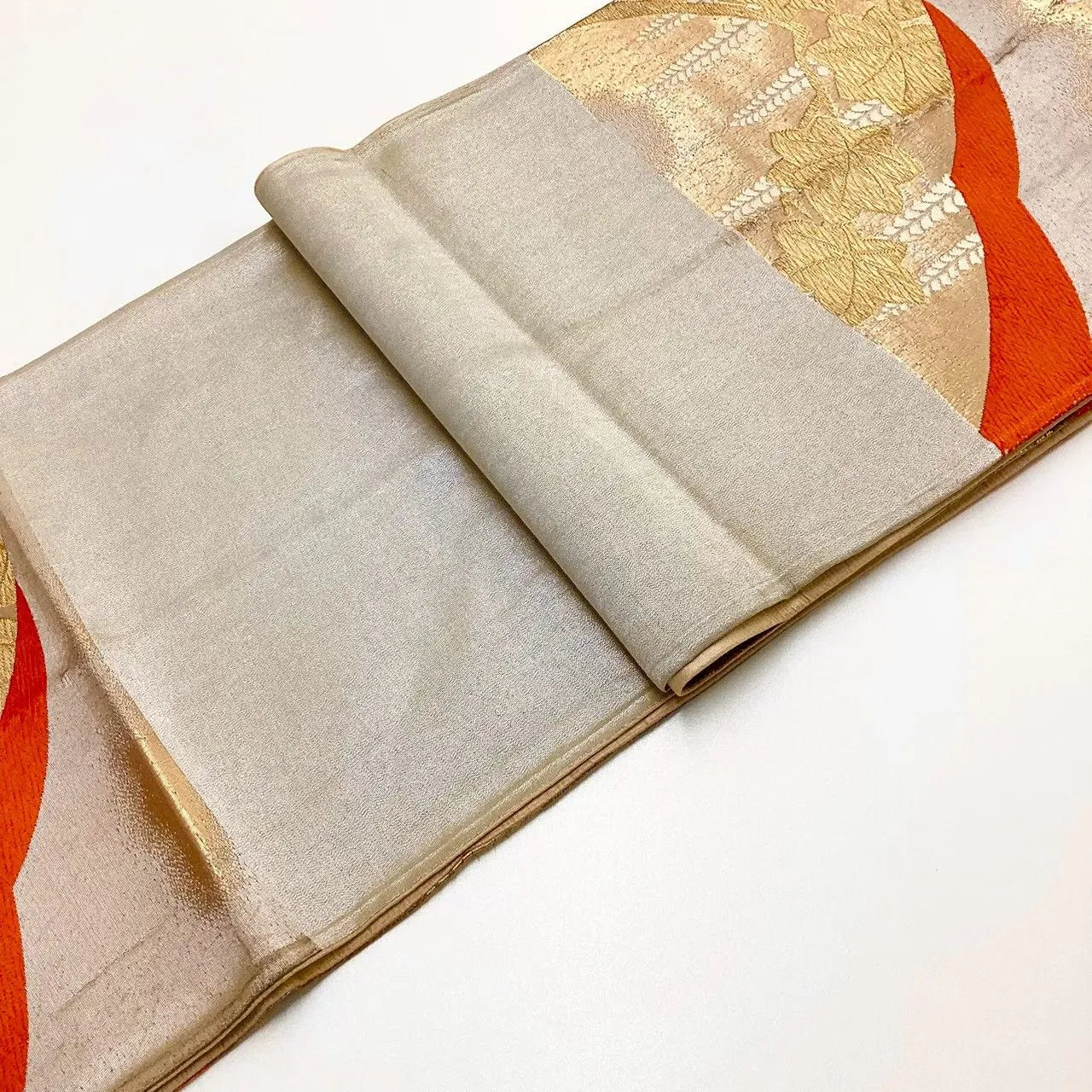 6703# Japanese Vintage Fukuro Obi Belt Kimono Fabric Silk Traditional