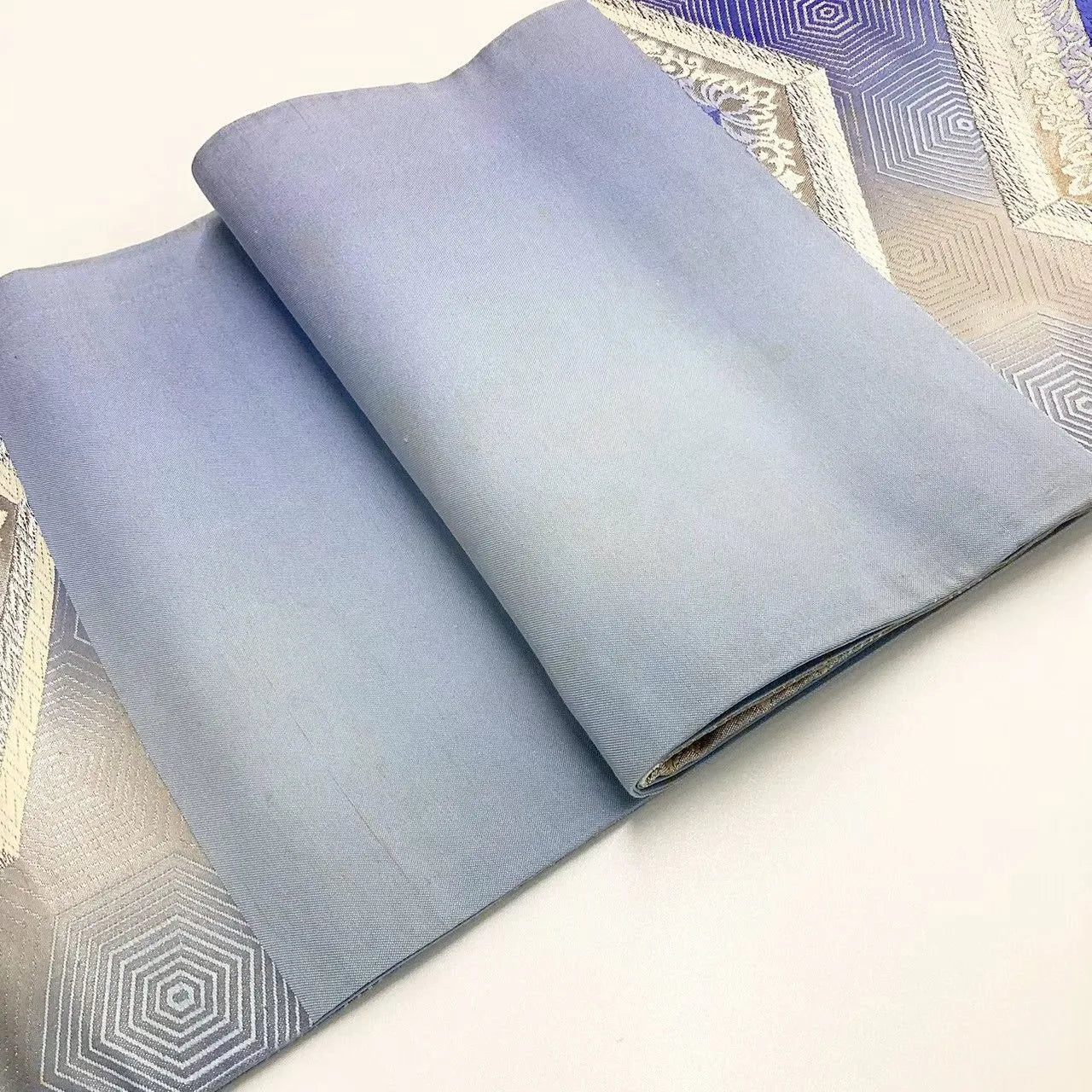 6704# Japanese Vintage Fukuro Obi Belt Kimono Fabric Silk Traditional