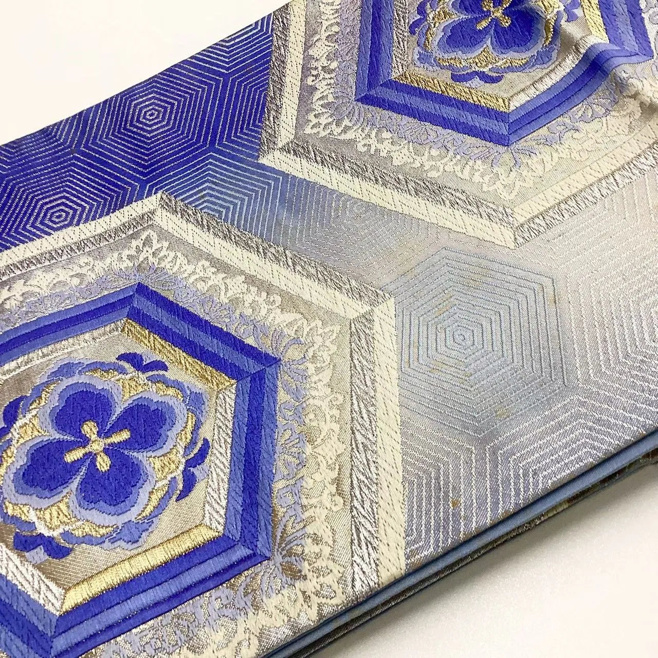 6704# Japanese Vintage Fukuro Obi Belt Kimono Fabric Silk Traditional