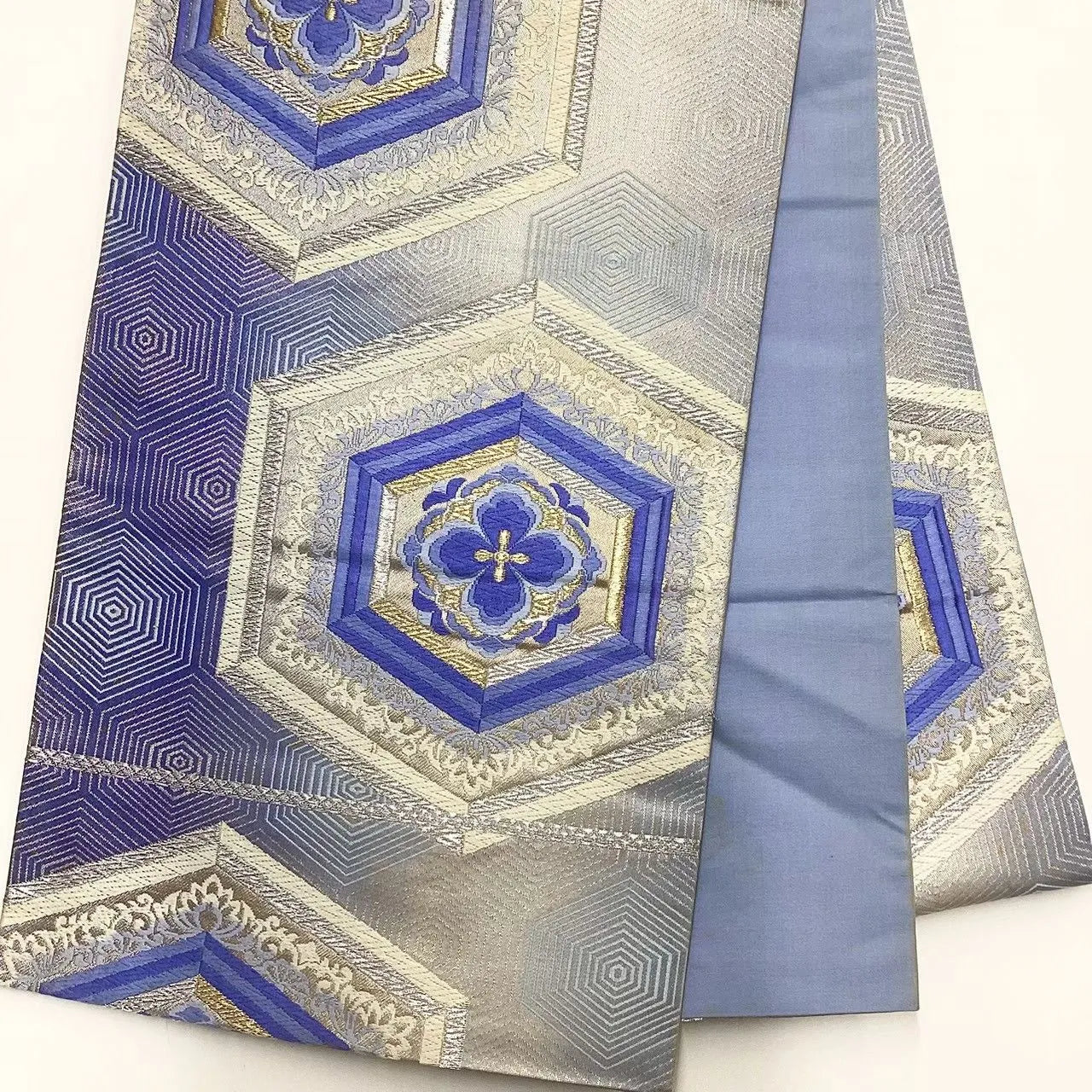 6704# Japanese Vintage Fukuro Obi Belt Kimono Fabric Silk Traditional