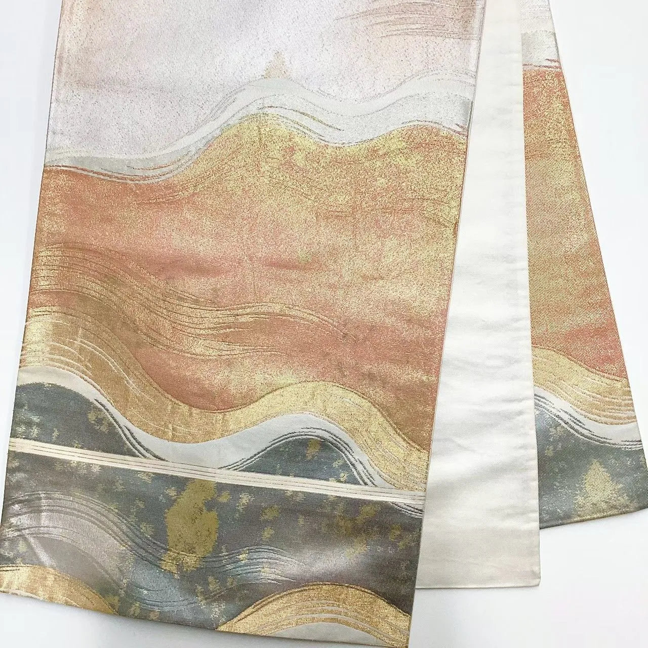 6706# Japanese Vintage Fukuro Obi Belt Kimono Fabric Silk Traditional