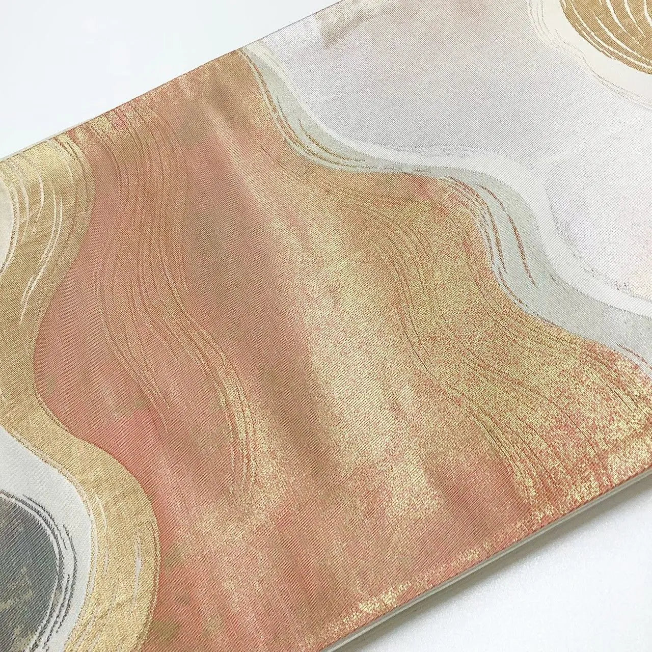 6706# Japanese Vintage Fukuro Obi Belt Kimono Fabric Silk Traditional