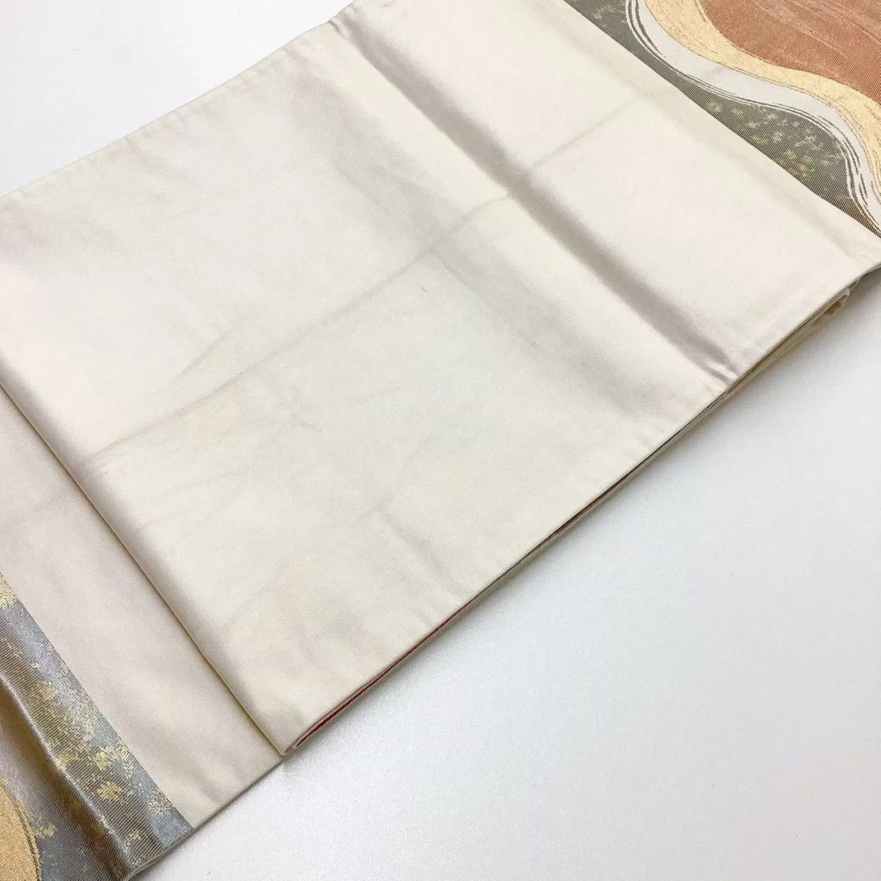 6706# Japanese Vintage Fukuro Obi Belt Kimono Fabric Silk Traditional