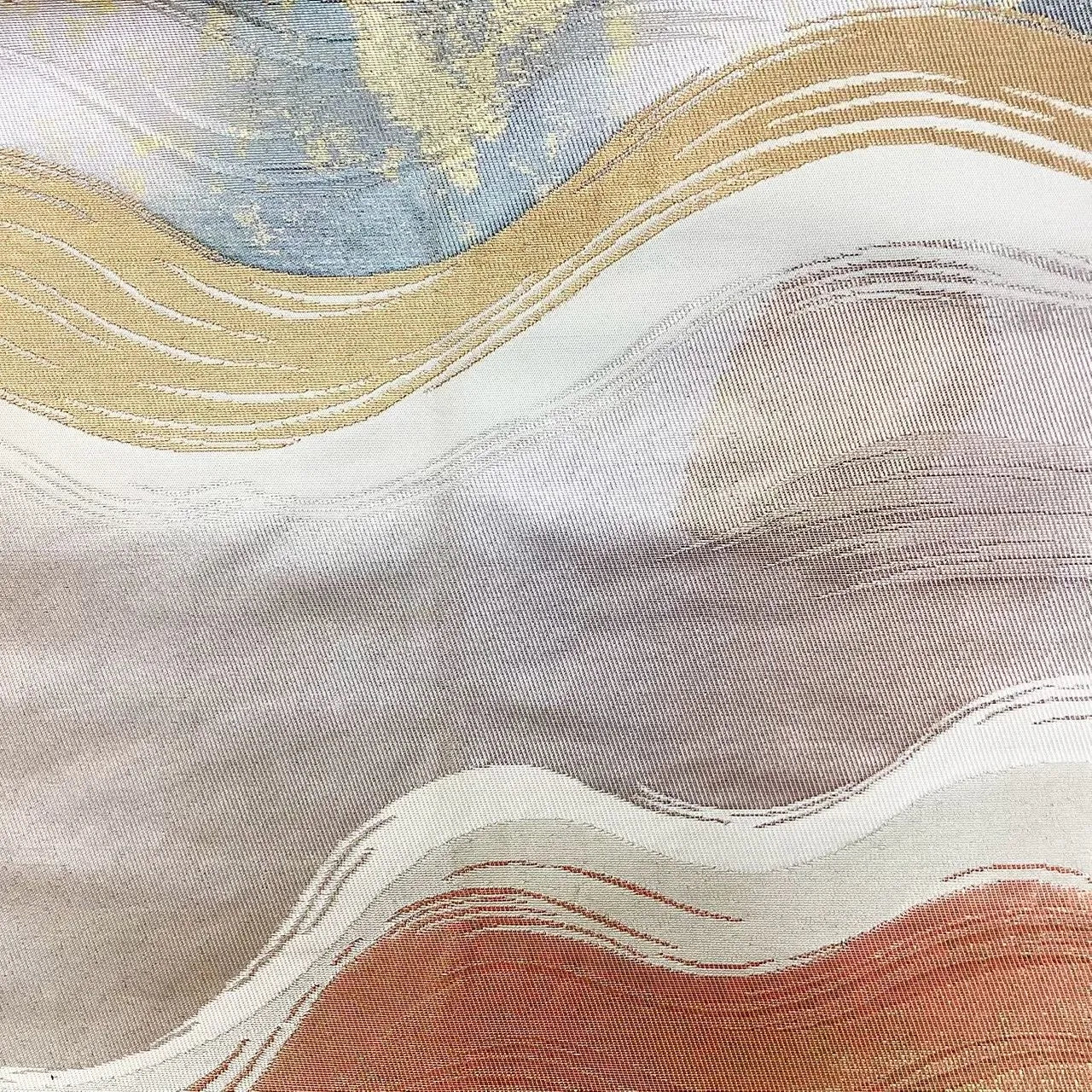 6706# Japanese Vintage Fukuro Obi Belt Kimono Fabric Silk Traditional