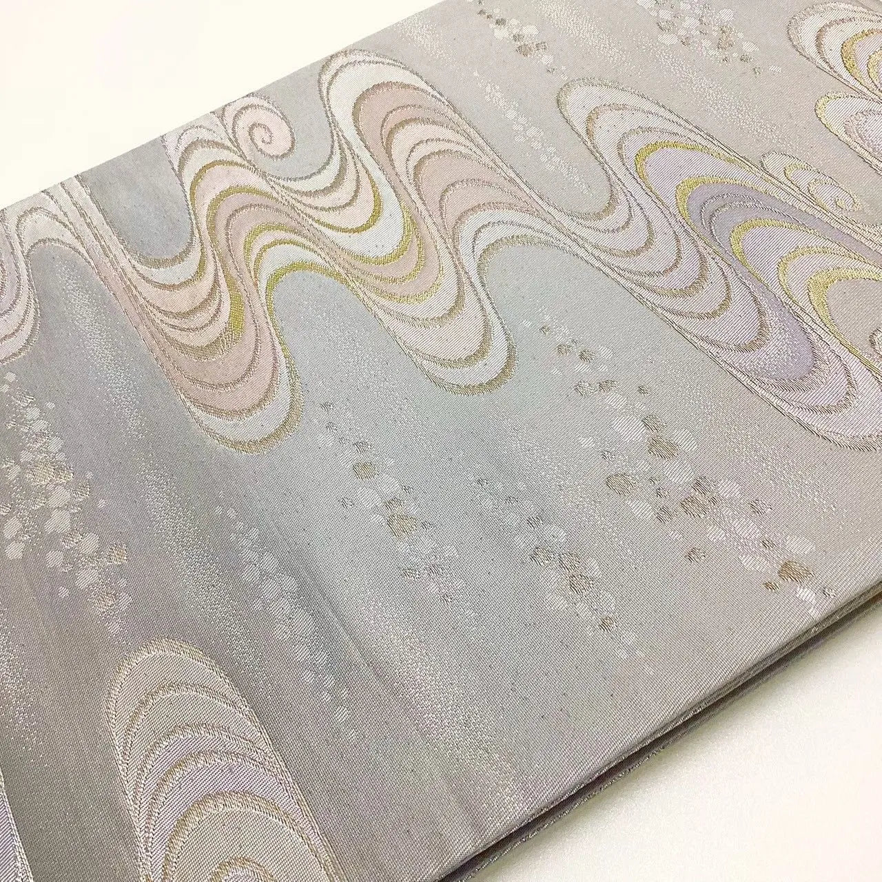 6709# Japanese Vintage Fukuro Obi Belt Kimono Fabric Silk Traditional