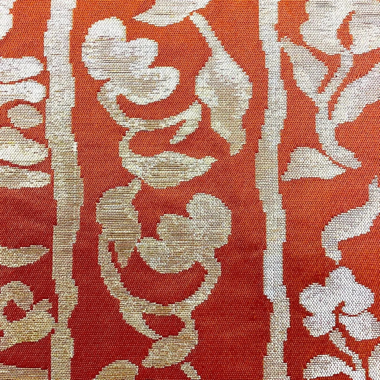 6715# Japanese Vintage Fukuro Obi Belt Kimono Fabric Silk Traditional