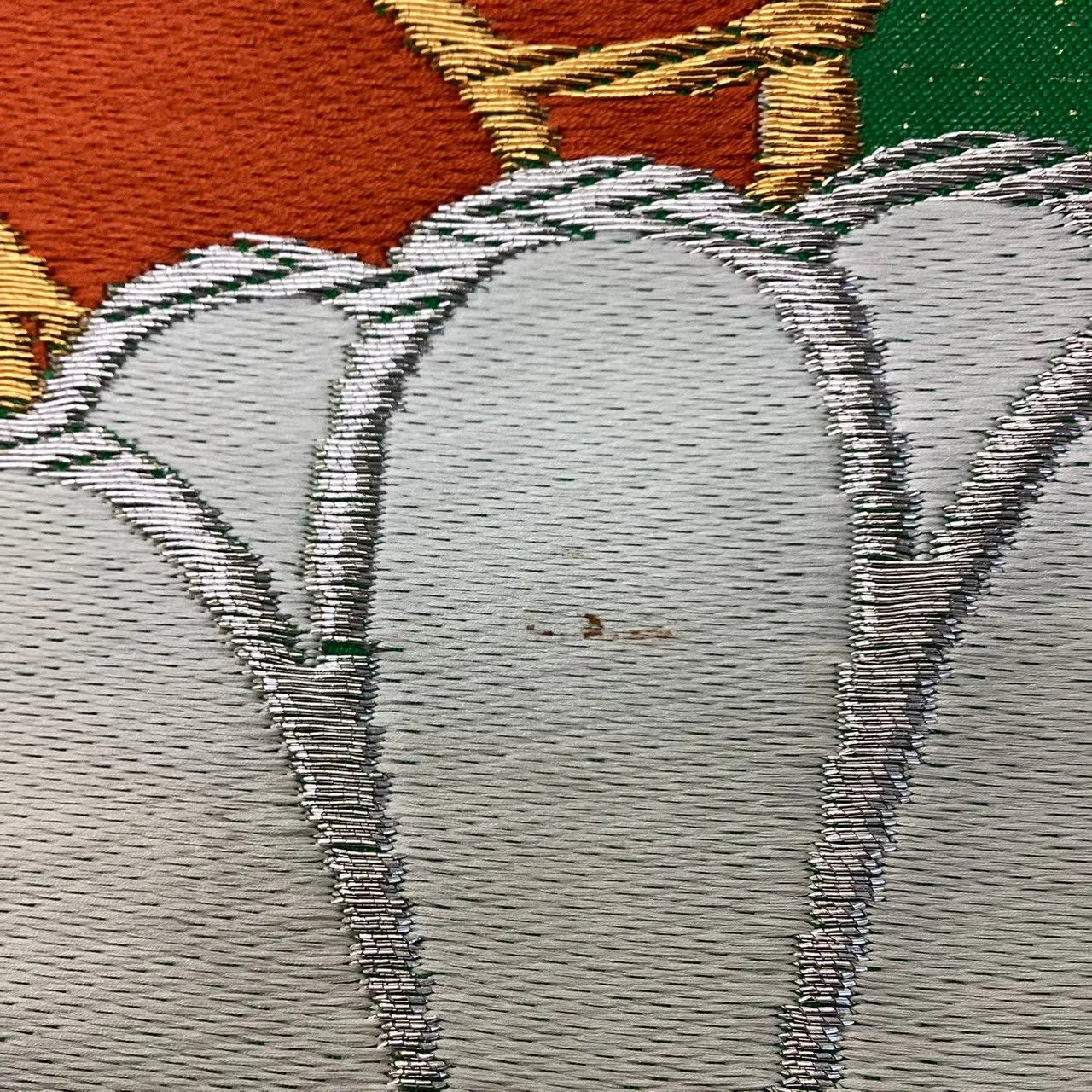 6720# Japanese Vintage Fukuro Obi Belt Kimono Fabric Silk Traditional Embroidery