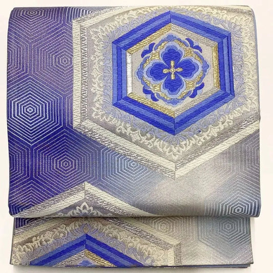 6704# Japanese Vintage Fukuro Obi Belt Kimono Fabric Silk Traditional
