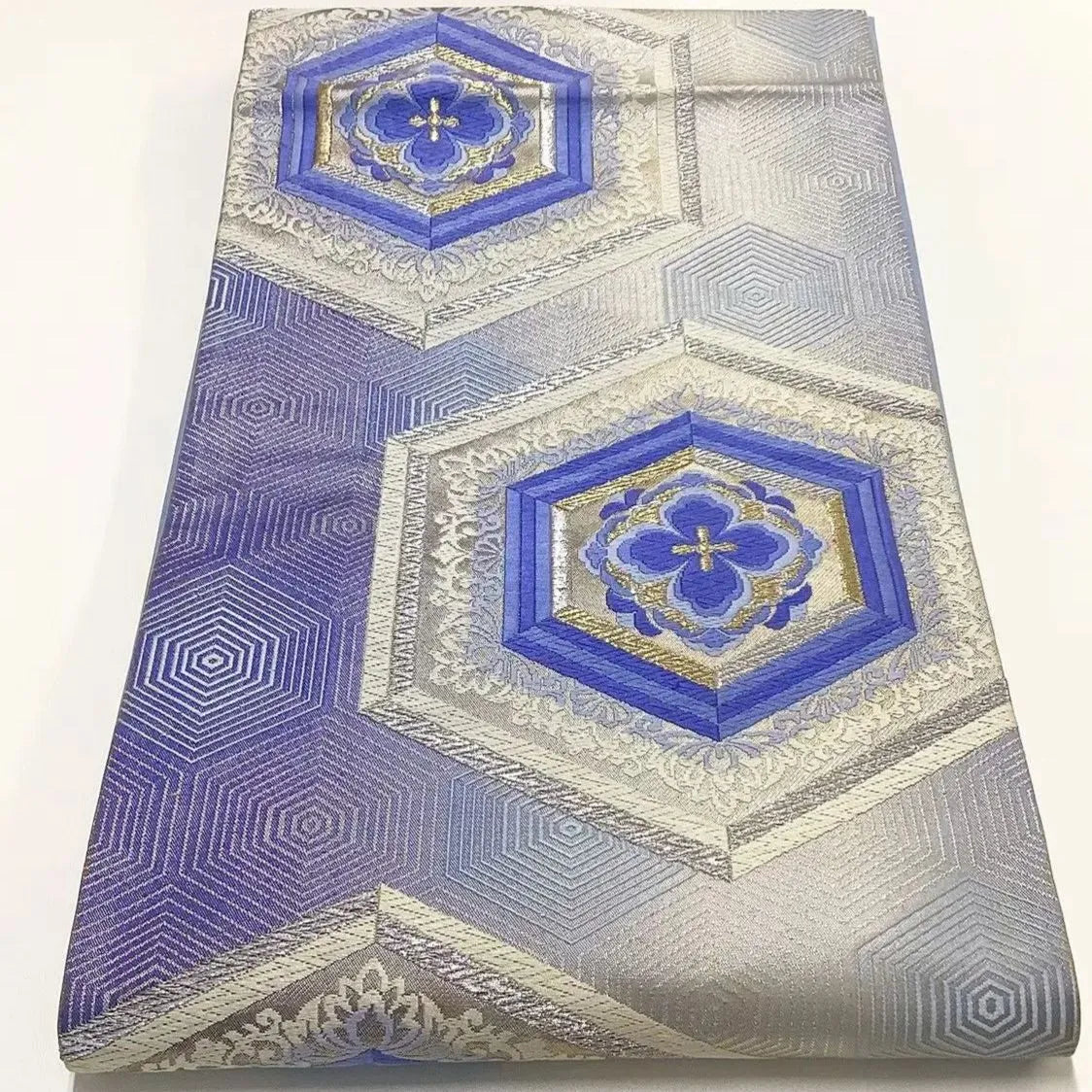 6704# Japanese Vintage Fukuro Obi Belt Kimono Fabric Silk Traditional