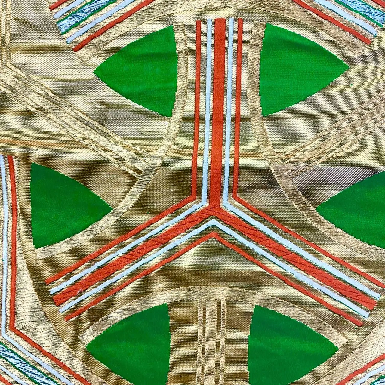 6723# Japanese Vintage Fukuro Obi Belt Kimono Fabric Silk Traditional 　